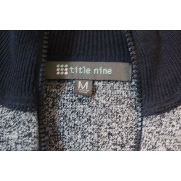 Title Nine Aztec Sleeve Thick Knit Full Zip Sweater Jacket Size Medium H14509 - Picture 6 of 12